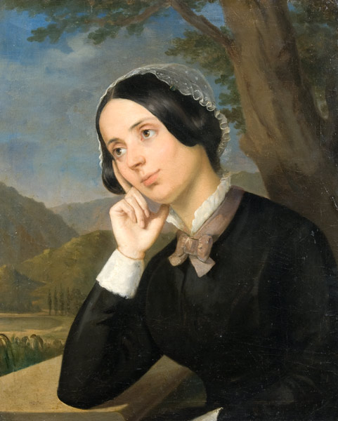 The portrait of Maria Rosetti, Constantin Daniel Rosenthal, oil on canvas, 1850, in the collection of the National Museum of Art of Romania, the Gallery of Romanian Modern Art